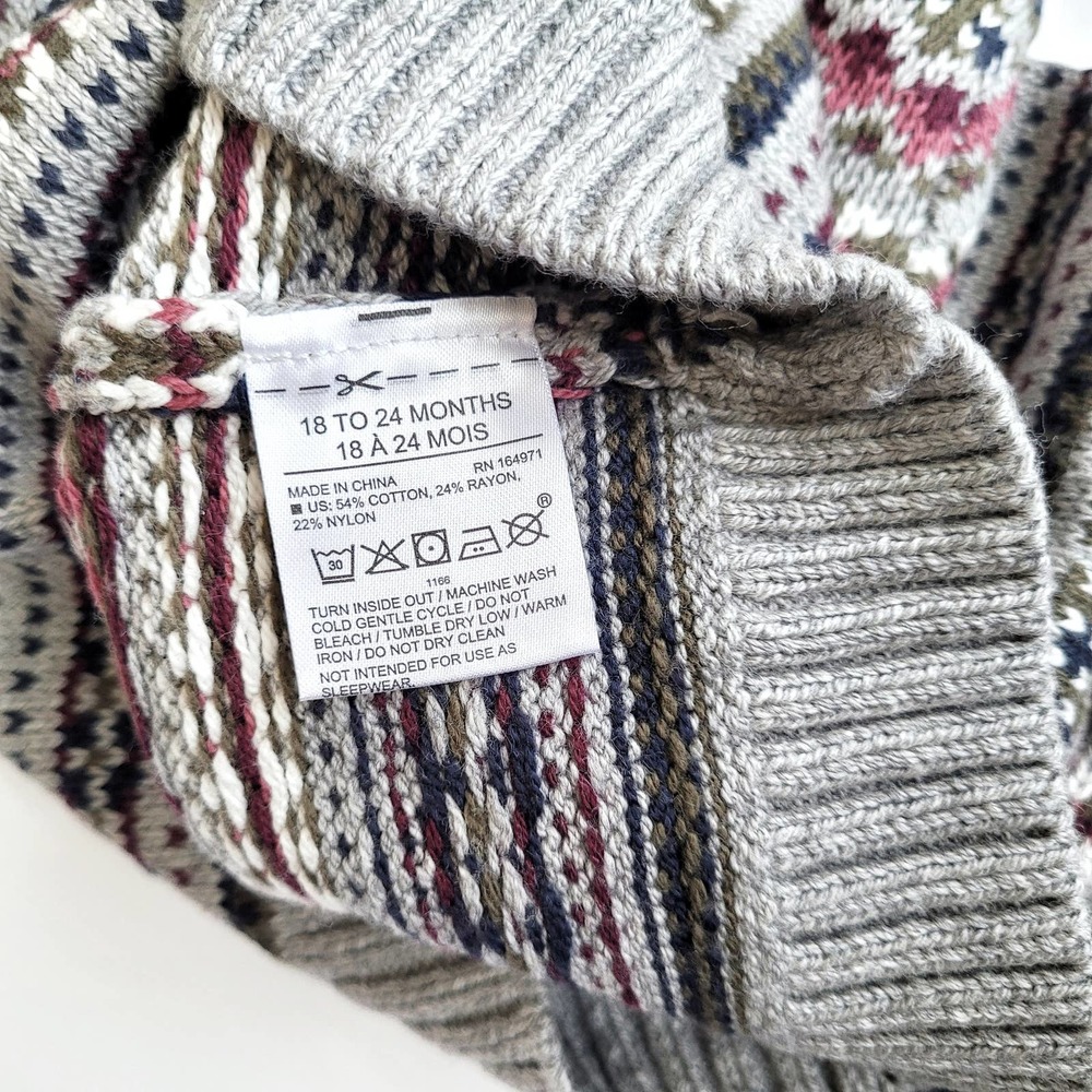 Janie & Jack 18-24 Months Fair Isle Fall Holiday Sweater NWT - Picture 4 of 6